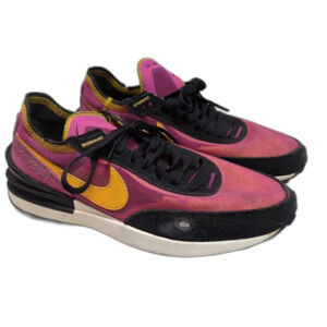 Nike Waffle 1 Active Fuschia Black Sneakers Shoes Women's 7 Run Walk Comfort